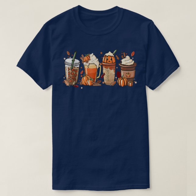Camiseta Pumpkin Spice Coffee Latte Fall Autumn Season Hell (Frente do Design)