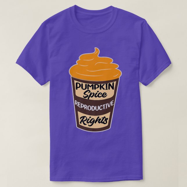 Camiseta Pumpkin Spice Direitos Reprodutivos Mulheres Arma  (Frente do Design)