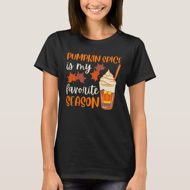 Camiseta Pumpkin Spice É A Minha Camisa-T Favorita (Frente)