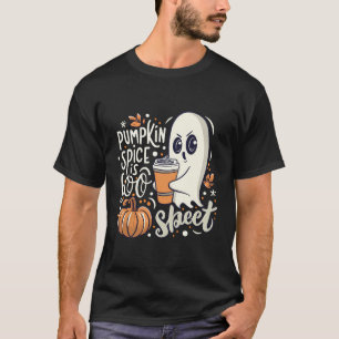 Camiseta Pumpkin Spice É Dia de as Bruxas engraçado Boo Gho
