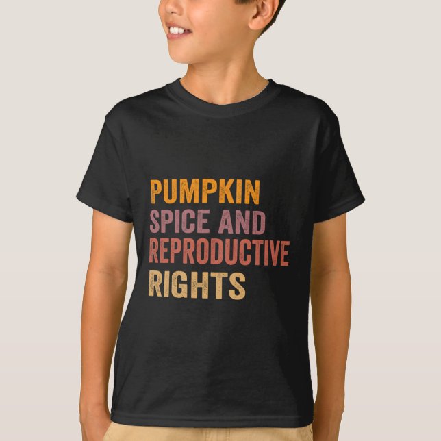Camiseta Pumpkin Spice E Direitos Reprodutivos (Frente)