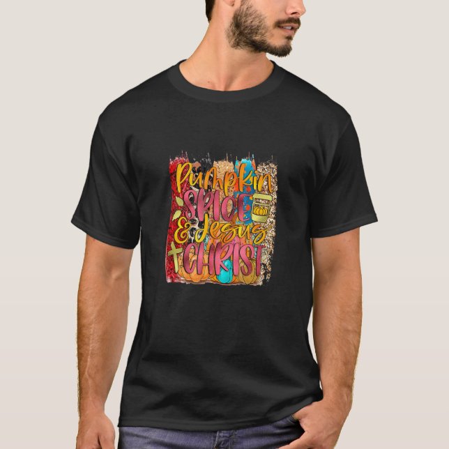 Camiseta Pumpkin Spice E Jesus Cristo Queda Café 5 (Frente)
