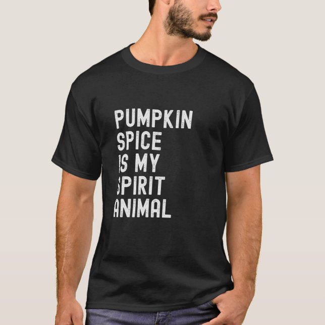 Camiseta Pumpkin Spice é meu espírito animal engraçado humo (Frente)