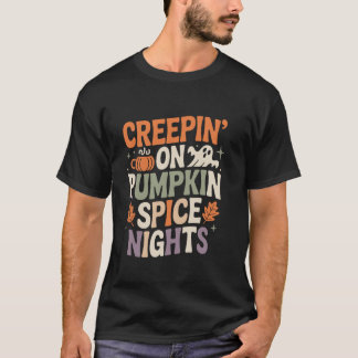 Camiseta Pumpkin Spice e Spooky Noites Colheita e Outono