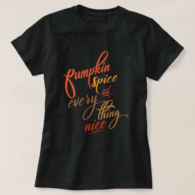 Camiseta Pumpkin Spice e tudo de bom (Frente do Design)