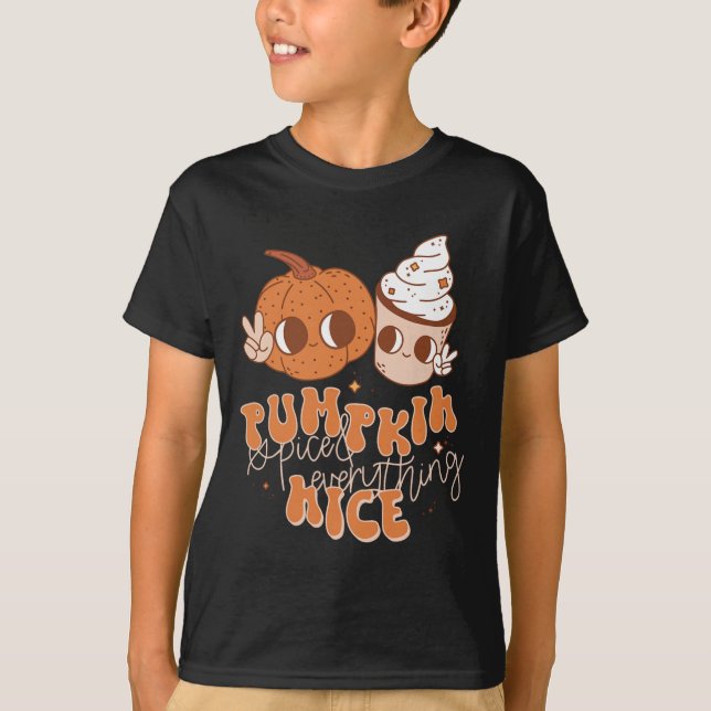 Camiseta Pumpkin Spice E Tudo O Que É Boa Queda As Mulheres (Frente)