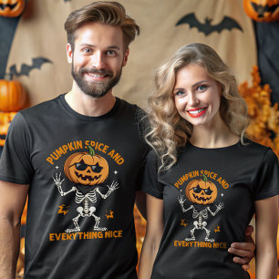 Camiseta Pumpkin Spice E Tudo O Que É Bonito Cabeça De Pump