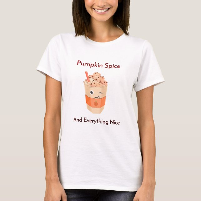 Camiseta Pumpkin Spice e tudo o que é legal caem em T-Shirt (Frente)