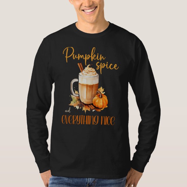 Camiseta Pumpkin Spice e tudo que é bonito cair rápido (Frente)