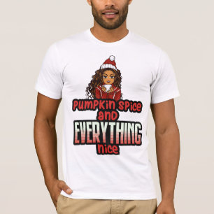 Camiseta Pumpkin Spice e Tudo Que Uma Menina Negra Legal S