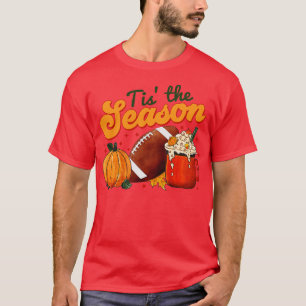 Camiseta Pumpkin Spice Football Tis The Season Fall Thankg