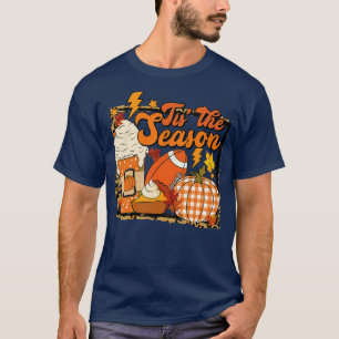 Camiseta Pumpkin Spice Football Tis The Season Fall Thankg