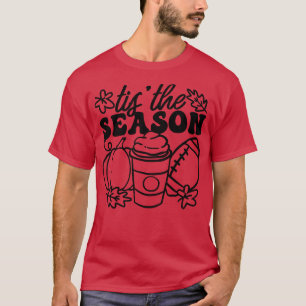 Camiseta Pumpkin Spice Football Tis The Season Fall Thankg