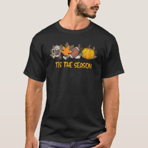 Camiseta Pumpkin Spice Football Tis The Season Fall Thankg