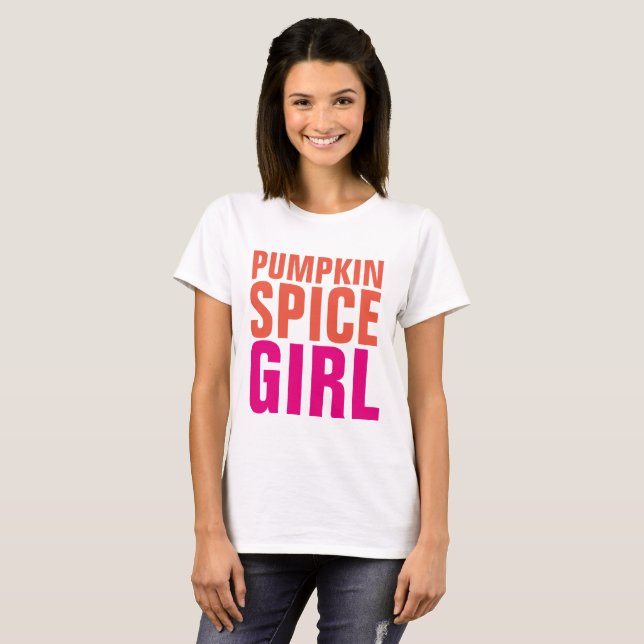 Camiseta PUMPKIN SPICE GIRL, T-shirts engraçadas (Frente Completa)