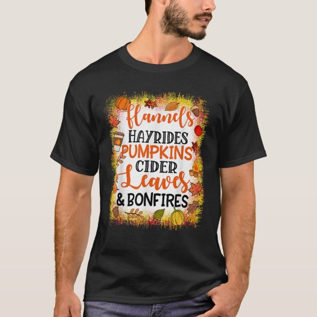 Camiseta Pumpkin Spice Hayrides Caindo Sai do Aplicativo Bo (Frente)