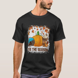 Camiseta Pumpkin Spice Hockey Tis The Season Fall Graças