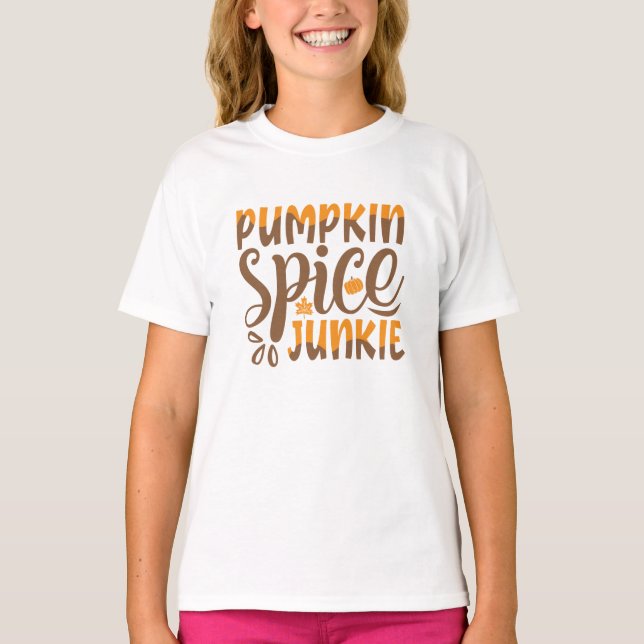Camiseta Pumpkin Spice Junkie (Frente)