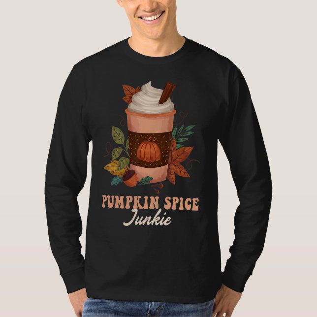 Camiseta Pumpkin Spice Junkie Café Pumpkin Spice Latt (Frente)