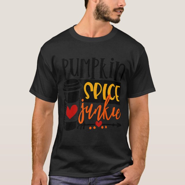 Camiseta Pumpkin Spice Junkie Pumpkin Spice Latte (Frente)
