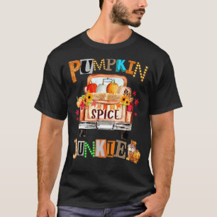 Camiseta Pumpkin Spice Junkie Truck Ação de Graças outono