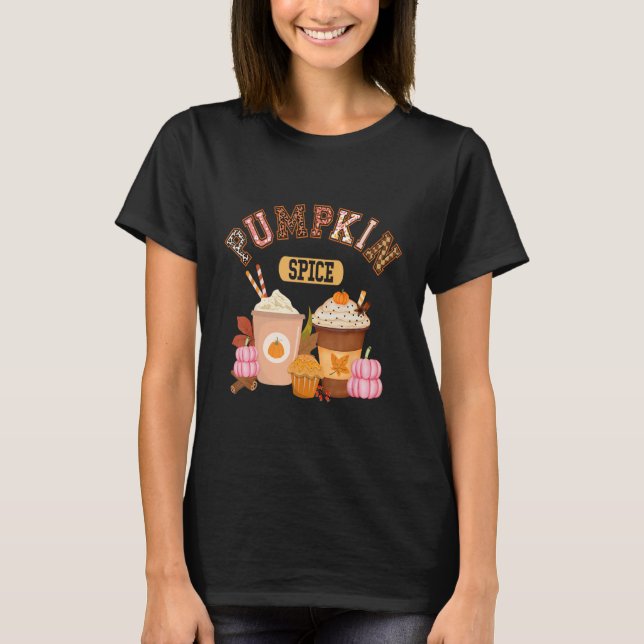 Camiseta Pumpkin Spice Latão Café Halloween Alô Fall Se (Frente)