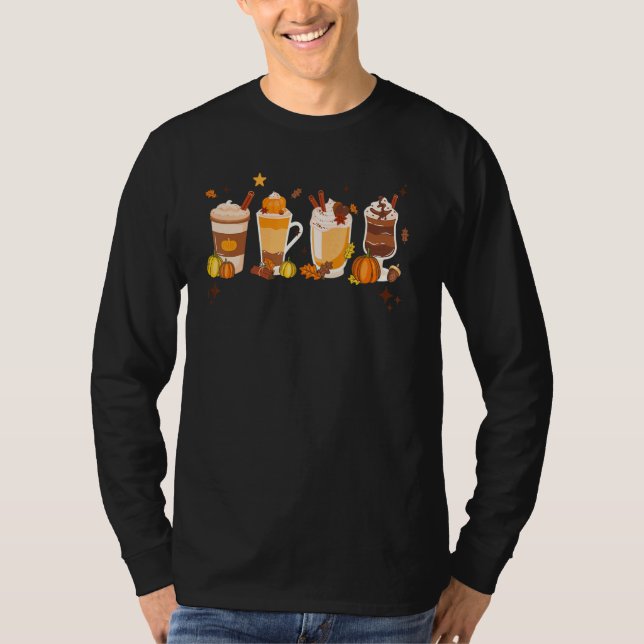 Camiseta Pumpkin Spice Latte Fall Coffee Autumn Season Than (Frente)