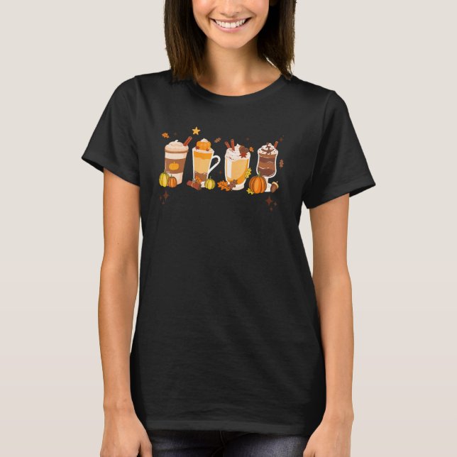 Camiseta Pumpkin Spice Latte Fall Coffee Autumn Season Than (Frente)