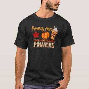 Camiseta Pumpkin Spice Me Dá Poderes De Professora Fal