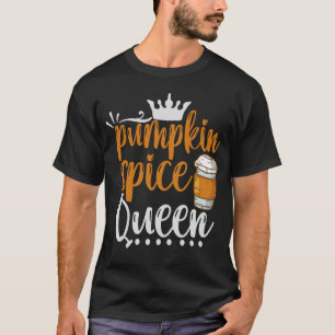 Camiseta Pumpkin Spice Queen Engraçado Dom de Ação de Graça