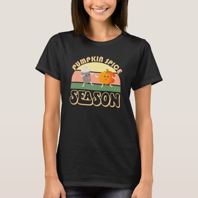 Camiseta Pumpkin Spice Season Latte Fall Cute Coffee Pumpki (Frente)