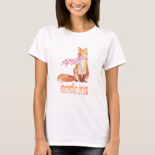 Camiseta Pumpkin Spice Season Sitting Fox