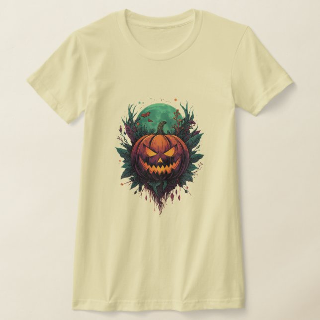 Camiseta Pumpkin Spooky Sob Lua Cheia (Postura )