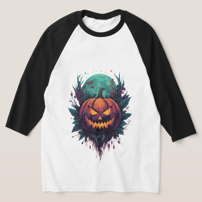 Camiseta Pumpkin Spooky Sob Lua Cheia (Postura )