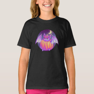 Camiseta Pumpkin Suit Roxo Bat Noite Fog Arte
