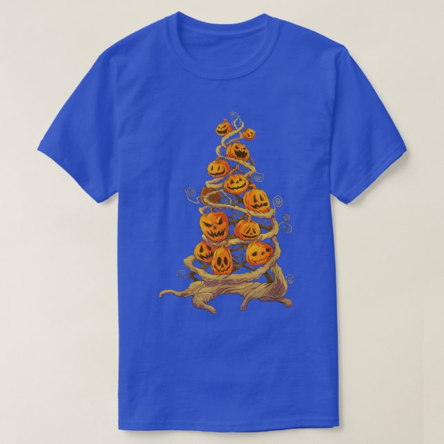 Camiseta Pumpkin Tree Patch Jackolantern Fall Autumn Hallow (Frente do Design)