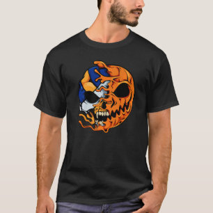 Camiseta Pumpkin Voleibol Preguiçoso Halloween Costume Scar