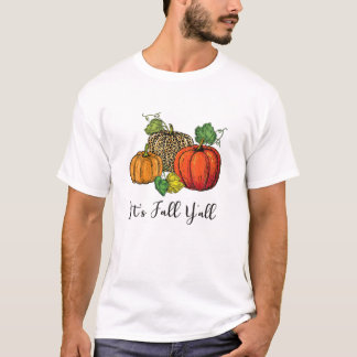 Camiseta Pumpkins Leopard Fall Halloween É outono