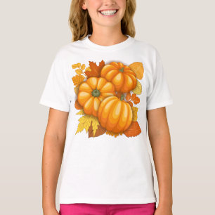 Camiseta Pumpkins Patterno do Halloween em Fall Season