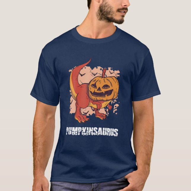 Camiseta Pumpkinsaurus Pumpkin Rex Halloween T Rex Pumkin H (Frente)