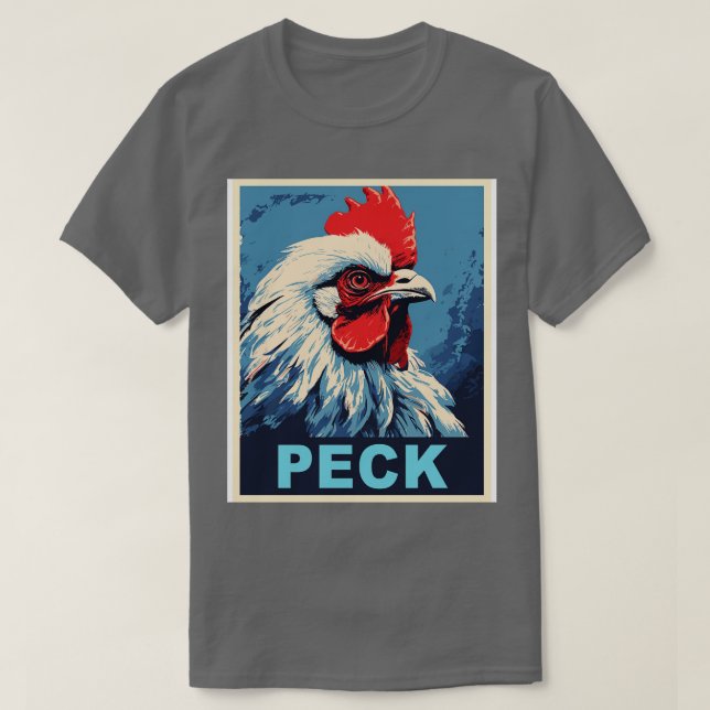 Camiseta Pun Chicken Oferece Homens Crianças Mulheres Memam (Frente do Design)