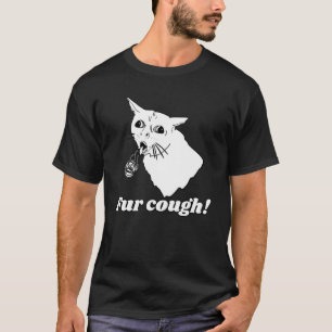 Camiseta Pun Com Pelo Sarcasiano Tosse Humor Gato