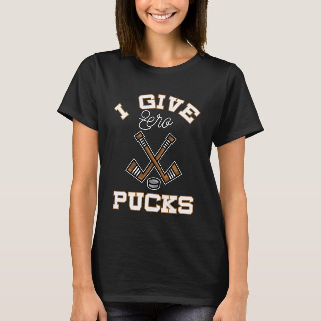 Camiseta Pun De Esportes De Hóquei Eu Dou Zero Pucks (Frente)
