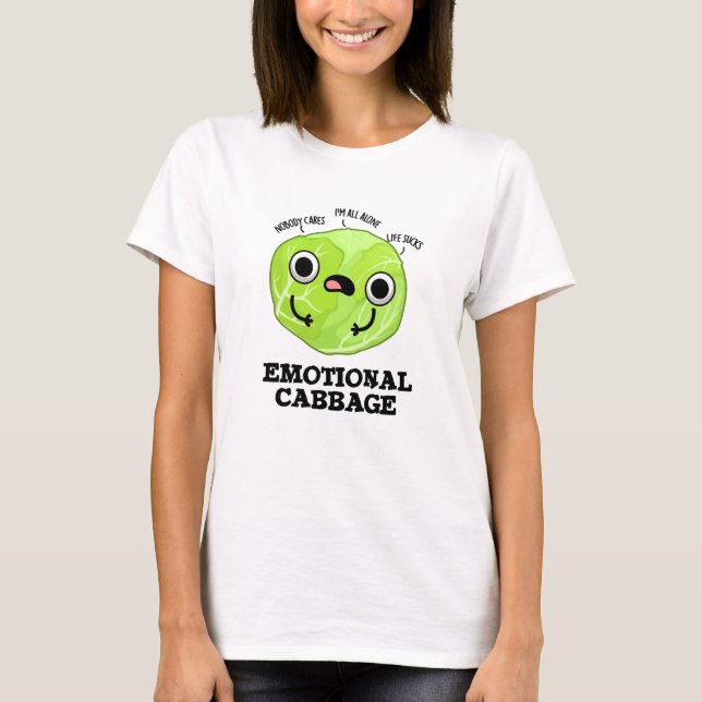 Camiseta Pun De Veggie Engraçado E Emocional (Frente)