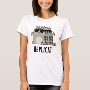 Camiseta Pun Gato Replicado Funny Replicado Replicado Repli