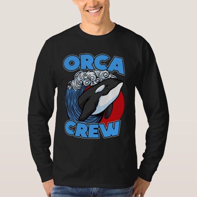 Camiseta Pun Orca Whale Graphic Orca Crew (Frente)
