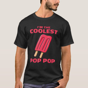 Camiseta Pun Popsicle Eu sou o Pop Pop mais legal