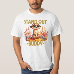 Camiseta Punção parceiro de destaque. Desenho animado fofo