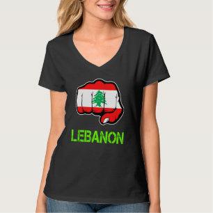 Camiseta Punch do Líbano Bandeira do Líbano Dia da Independ