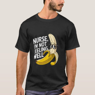 Camiseta Punhado de enfermeira banana engraçada, não descas